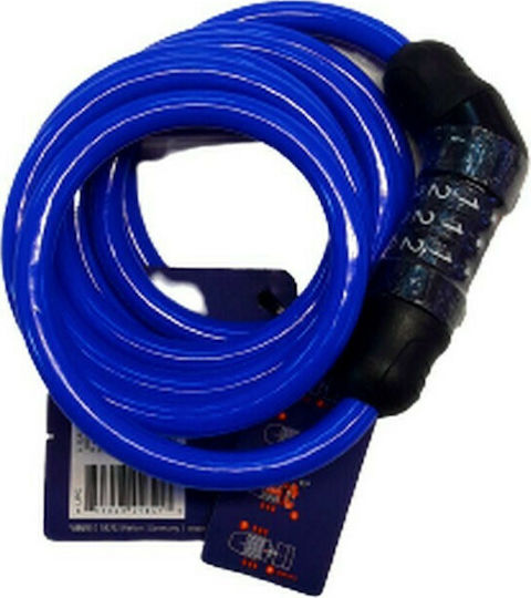 Abus Star 4508C/150/8 Велосипедна катинарка с връзка с комбинация Син