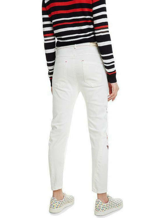 Desigual Larisa Women's Jean Trousers in Regular Fit White