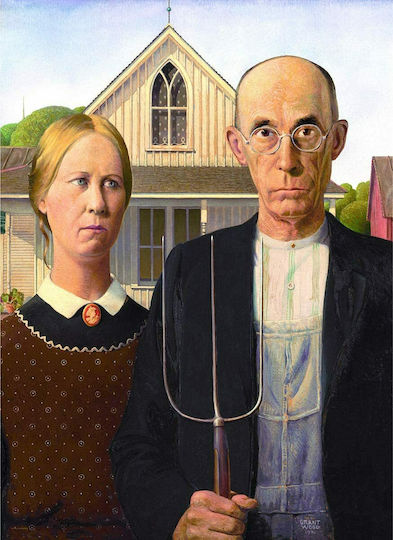 American Gothic by Grant Wood Officially Licenced Museum Puzzle 2D 1000pcs 6000-5479