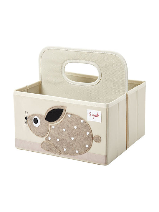 3 Sprouts Rabbit Nursery Storage Basket Beige