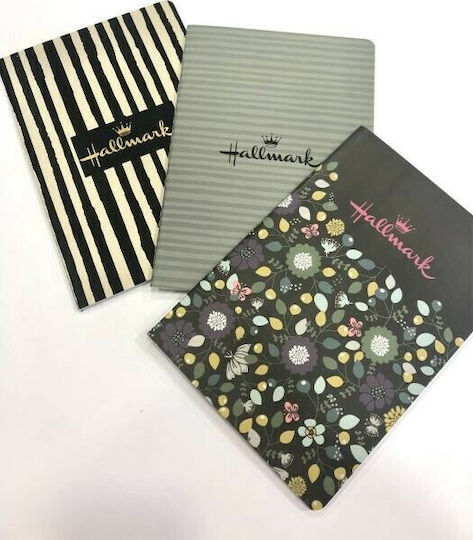 Hallmark Stripes Сет 3 Тетрадки 80 Листа A5 На райета Многоцветен