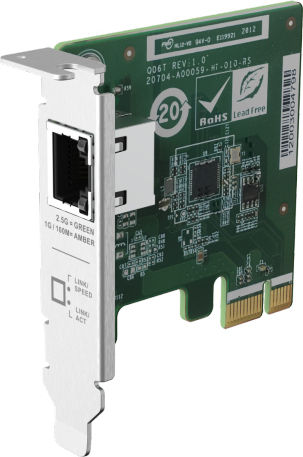 QNap Ενσύρματη Κάρτα Δικτύου Gigabit (2.5Gbps) Ethernet PCI-e