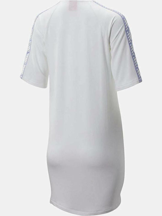 New Balance Καλοκαιρινό Mini T-shirt Φόρεμα Λευκό