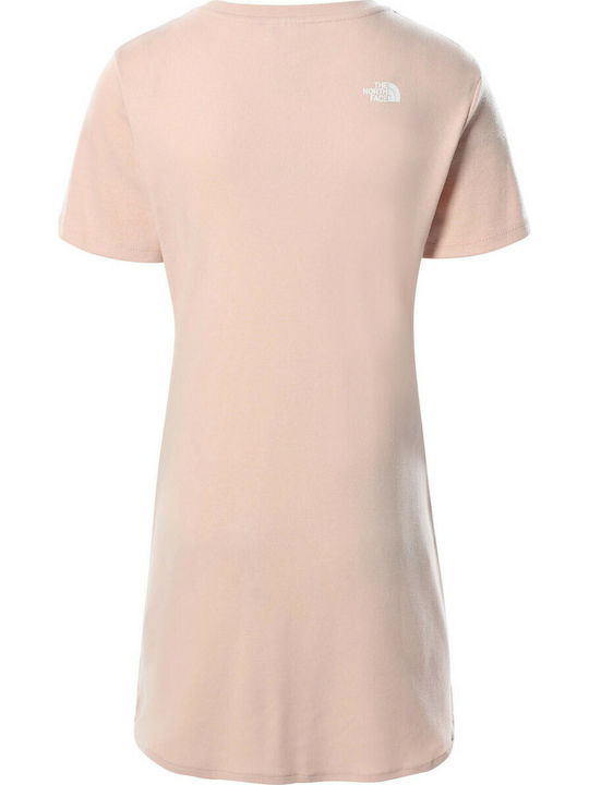 Καλοκαιρινό Mini Αθλητικό Φόρεμα T-shirt Κοντομάνικο Ροζ