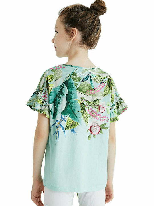 Kids' Shirt Short Sleeve Turquoise Viera