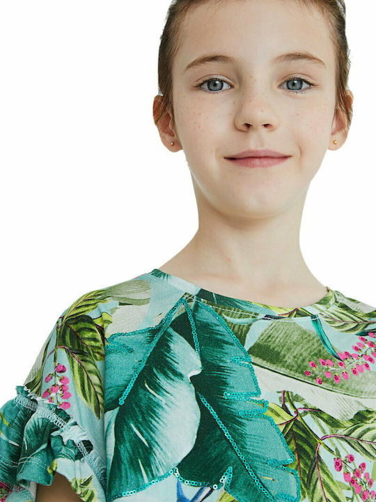 Kids' Shirt Short Sleeve Turquoise Viera