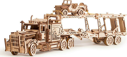 Wood Trick Wooden Construction Toy Big Car Trailer for Children 14+ years old+ Years