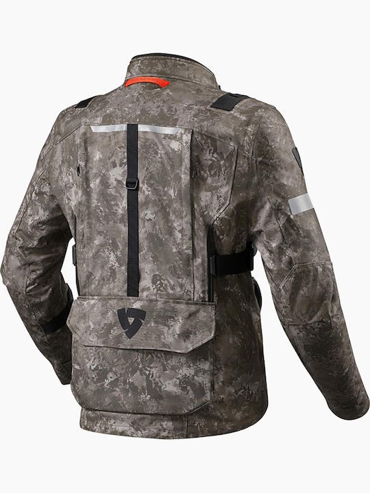 Rev'IT Sand 4 H2O Herren Motorradjacke 4 Jahreszeiten Wasserdicht Camo Brown