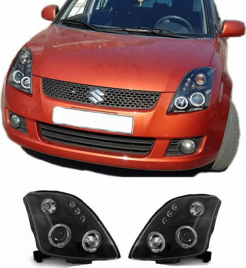 Tuning-Tec Μπροστινά Φανάρια Angel Eyes Suzuki Swift 2005-2010 2τμχ