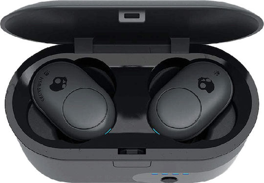 Skullcandy Push In-ear Bluetooth Handsfree Ακουστικά με Αντοχή στον Ιδρώτα και Θήκη Φόρτισης Γκρι