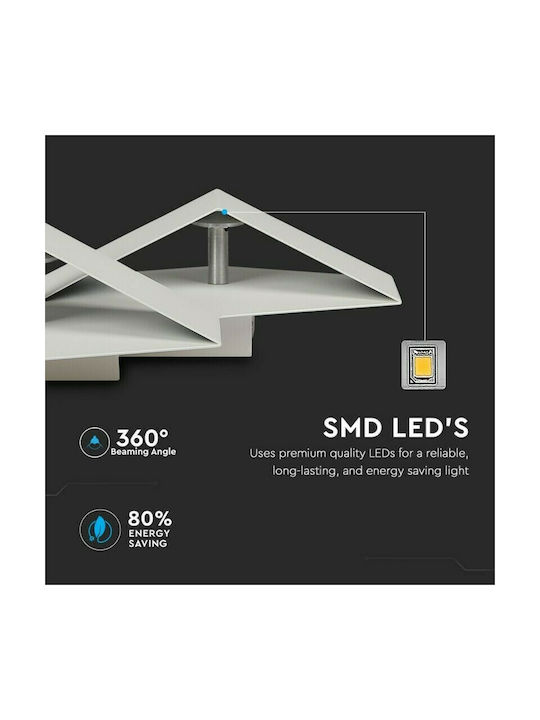 V-TAC Modern Lamp Wall with Integrated LED and Natural White Light 44x33.5x7.5cm