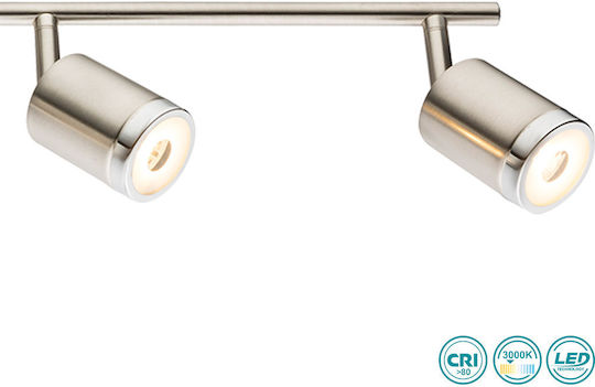Globo Lighting LED Spot with 4 Lights in Silver Color Globo Lighting LED Spot with 4 Lights in Silver Color