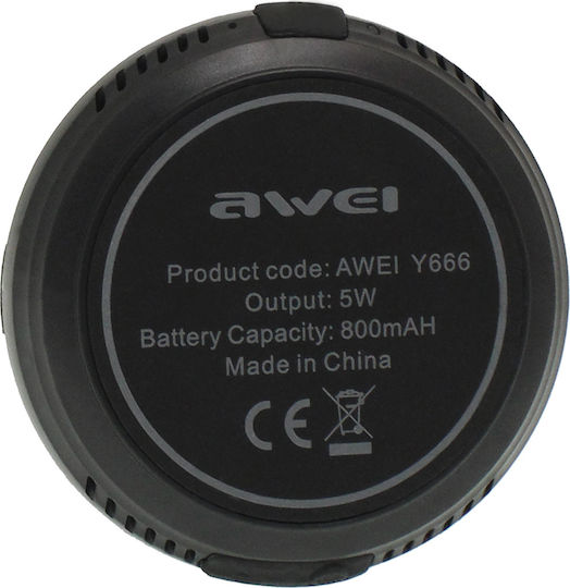 Awei Y666 Bluetooth Speaker 5W with Battery Life up to 6 hours Black