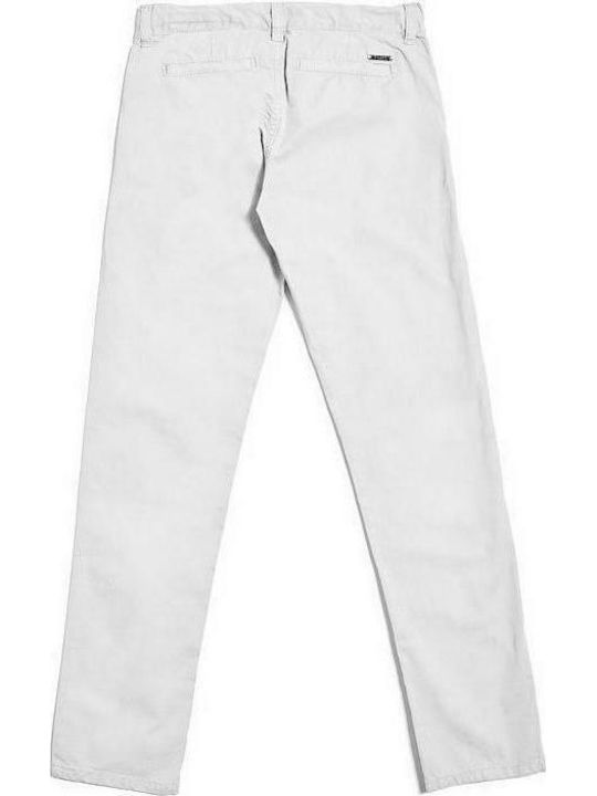 Guess Pantaloni copii din material textil Alb