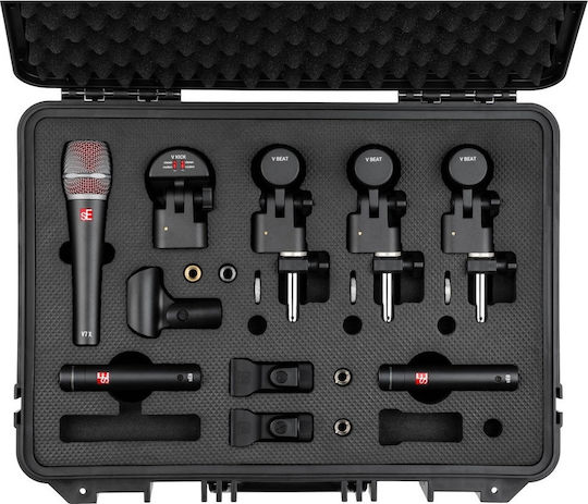 SE Electronics V Pack Club Σετ Δυναμικό Μικρόφωνο XLR Shock Mounted για Studio