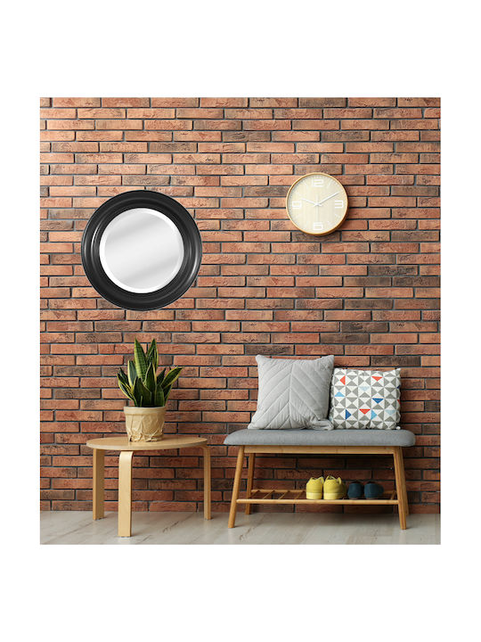 Liberta Callista Wall Mirror with Black Wooden Frame Diameter 66cm 3pcs