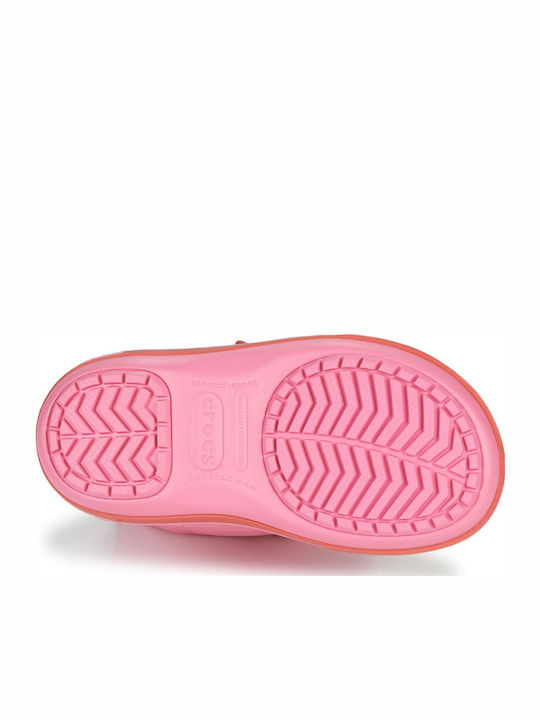 CROCBAND Παιδικές Μπότες Χιονιού με Σκρατς Ροζ