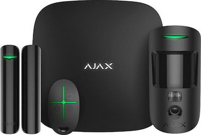 Ajax Systems StarterKit Cam Plus Ασύρματο Σύστημα Συναγερμού με Ανιχνευτή Κίνησης , Αισθητήρα Πόρτας , Τηλεχειριστήριο και Κέντρο (Wi-Fi) Black