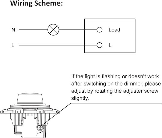 Aca Prime Dimmerschalter LED Rotierend in Weiß Farbe