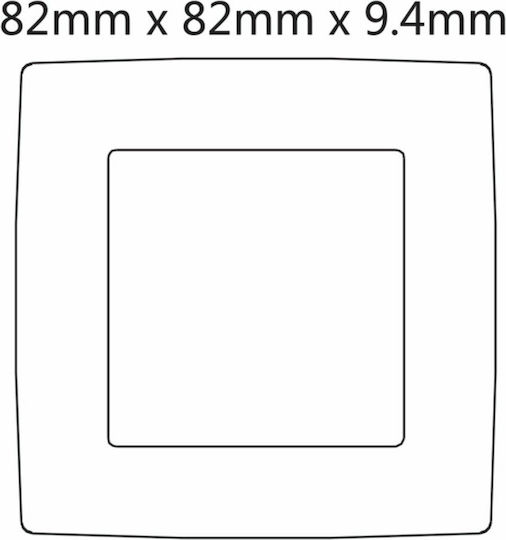 Aca Prime Switch Frame 1 Position Vertical Installation IP20 in Silver Color 1000119003