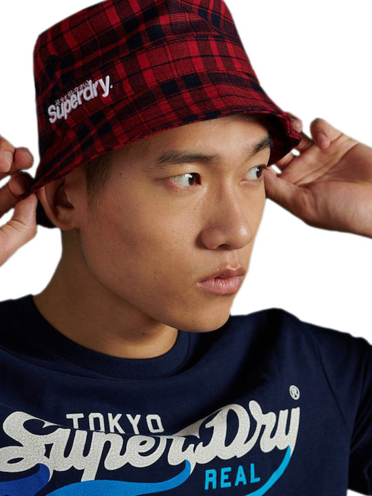 Superdry Detroit Bucket Fabric Men's Hat Bucket Style Red