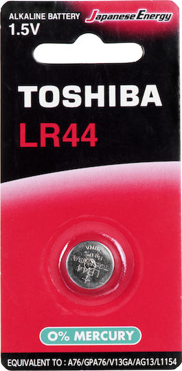 Toshiba Bp-1c Αλκαλική Μπαταρία Ρολογιών LR44 1.5V 1τμχ