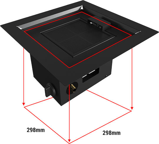 Kratki Gas Burner for Open Hearth Fireplace
