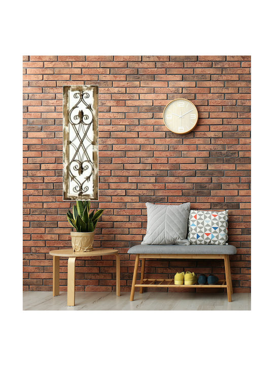 Artekko Wall Mirror with Brown Plastic Frame 110x35.5cm 1pcs