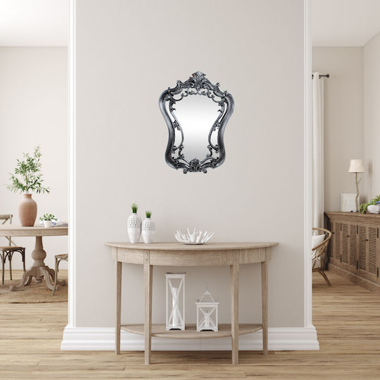 Keskor 72506 Καθρέπτης Μαύρο-Ασημί 80x59cm Keskor 72506 Καθρέπτης Μαύρο-Ασημί 80x59cm