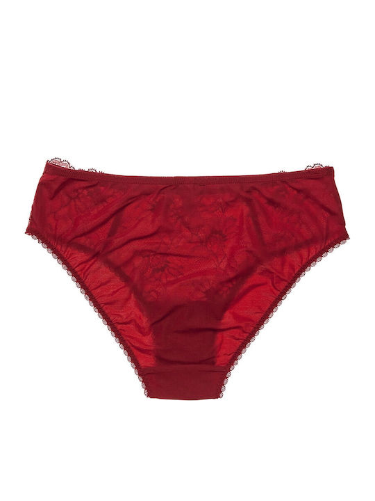 Luna Character Damen Slip mit Spitze Rot