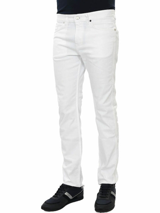 Delaware Men's Jeans Pants Elastic with Slim Fit White