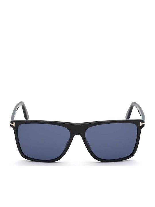 Tom Ford Fletcher Men's Sunglasses with Black Horn-Rimmed Frame and Blue Gradient Lenses FT0832 01V