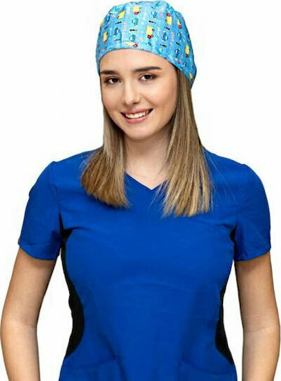 Alezi Car 3 Unisex Petrol Blue Surgical Cap Cotton and Polyester