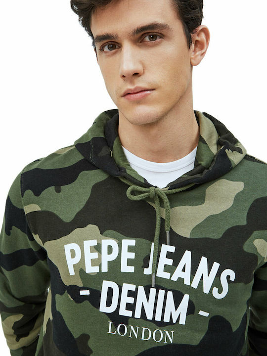 Cam Sweatshirt with Hood Green