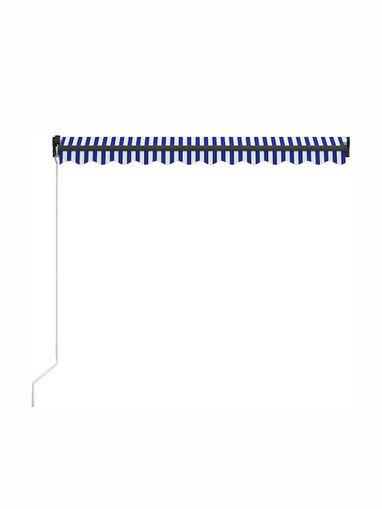 vidaXL Terrace Wall Tent with LED Light Blue / White 3x2.5cm