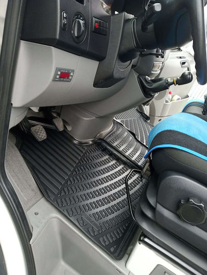 Rizline Set of Front and Rear Mats 2pcs Tray Type for Mercedes-Benz Sprinter Volkswagen Crafter 2007 Black