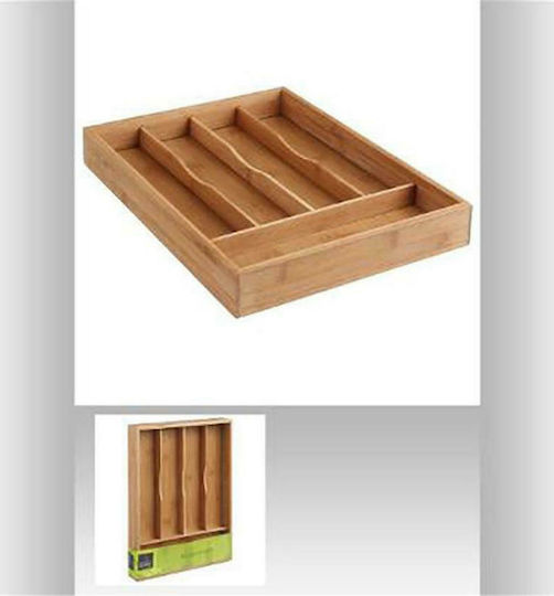 Secret de Gourmet Tavă pentru tacâmuri de sertar din lemn 34x25x4.2cm Maro