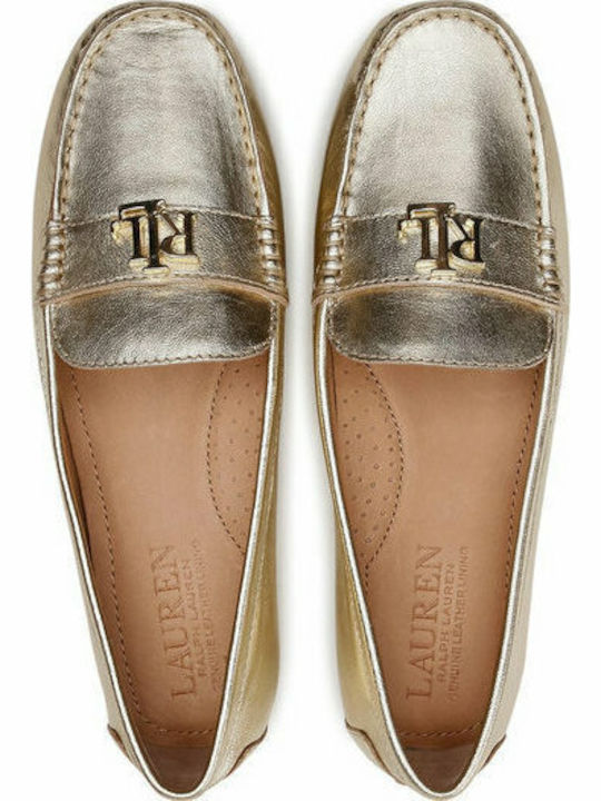 Barnsbury Leather Women's Loafers in Gold Color