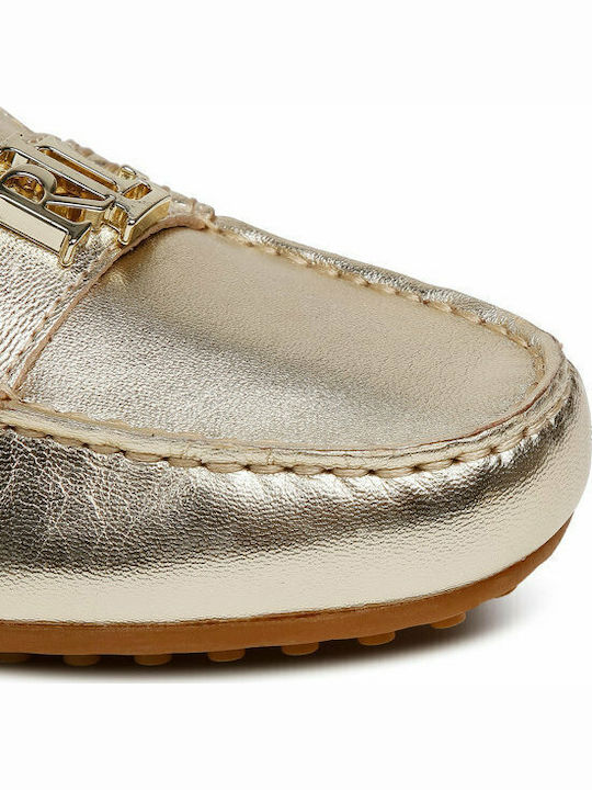 Barnsbury Leather Women's Loafers in Gold Color