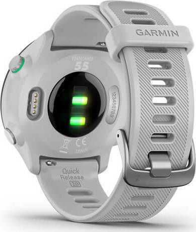 Garmin Forerunner 55 42mm Αδιάβροχο Smartwatch με Παλμογράφο (White)