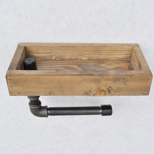 HomeMarkt Wall-mounted Paper Holder Metallic Brown