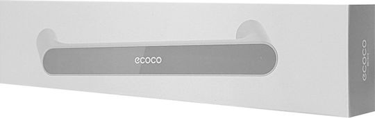 Ecoco Ράγα Μπάνιου Μονή Επιτοίχια με Αυτοκόλλητο ​27x3.5cm Γκρι