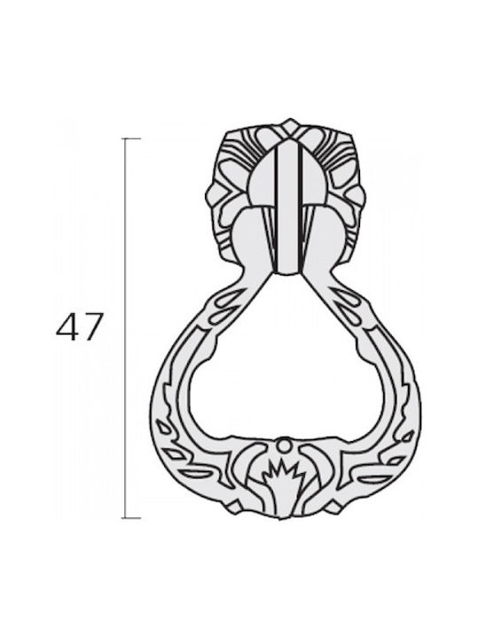 Conset C909 Antic Mâner Mobilier din Zamak Oxid 47mm C909-47S03S03 1buc