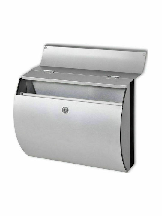 vidaXL Außenbereich Briefkasten Inox in Silber Farbe 37.5x13x31cm