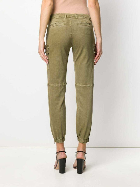 Michael Kors MH99CSPD0W Women's Fabric Cargo Trousers in Regular Fit Khaki MH99CSPD0W-305