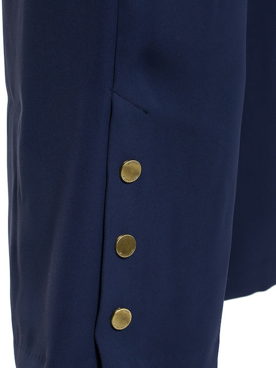 Γυναικείο Υφασμάτινο Capri Παντελόνι Navy Μπλε