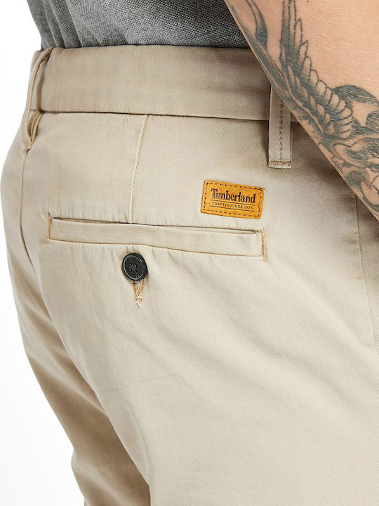 Stretch Twill Pantaloni Chino cu Croială Slim Bej
