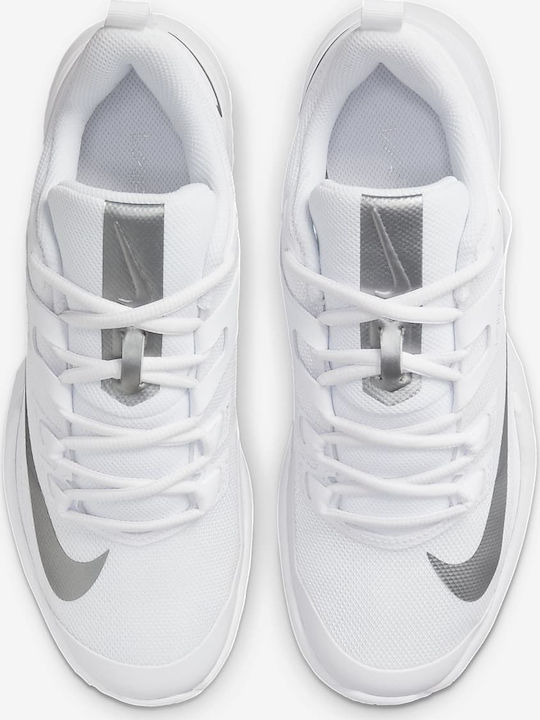 Nike Court Vapor Lite Γυναικεία Παπούτσια Τένις για Σκληρά Γήπεδα White / Metallic Silver