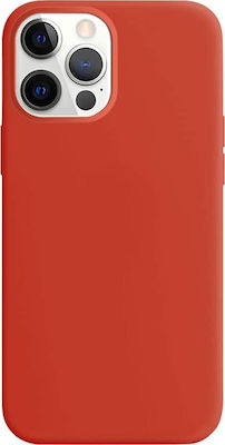 Crong Color Premium Umschlag Rückseite Silikon Rot (iPhone 12 / 12 Pro) CRG-COLR-IP1261-RED