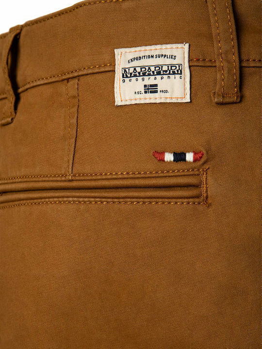 Mana Wint Trousers Chino in Slim Fit Brown